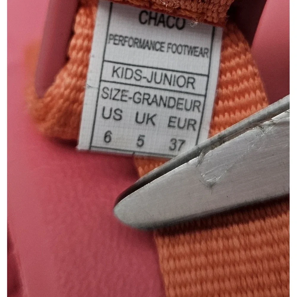 Chaco Chillos Sport Pink‎ Big Kids Girl's Sandals Size 6 Ankle Strap